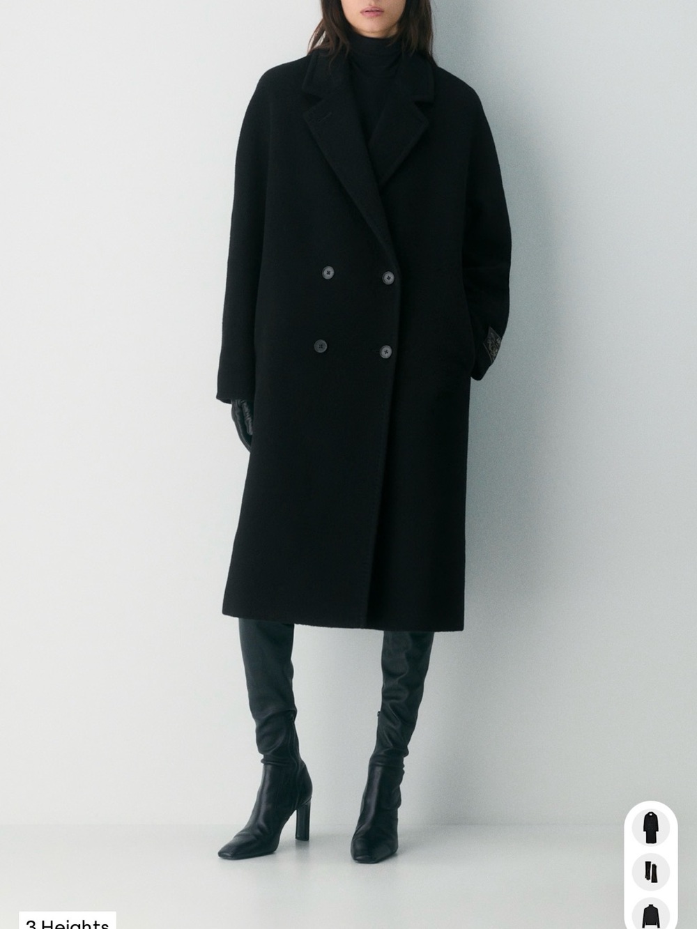 Aritzia The Slouch Coat (Re)Camel Wool Black